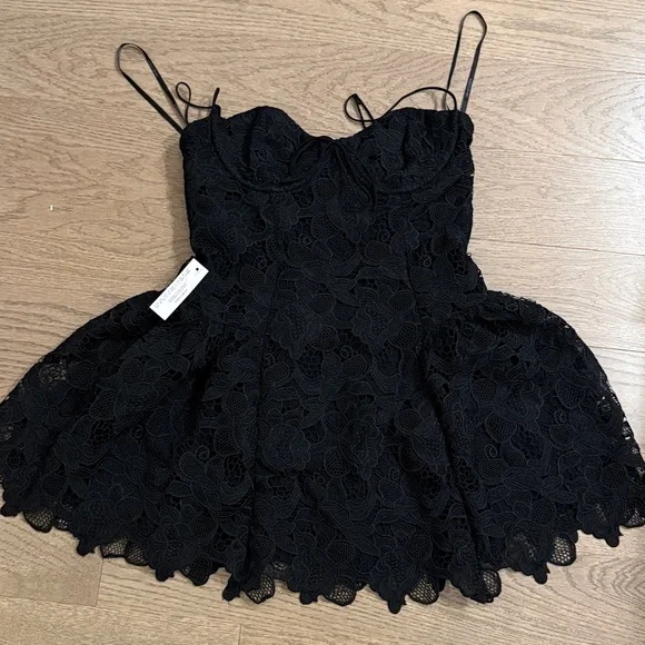 NWT For Love & Lemons Coco Lace Sleeveless Mini Dress